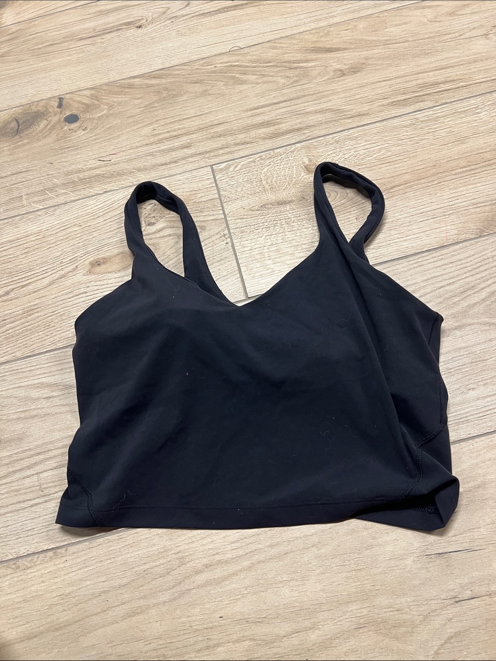 lululemon athletica Black V-Neck Crop Sports Bralette